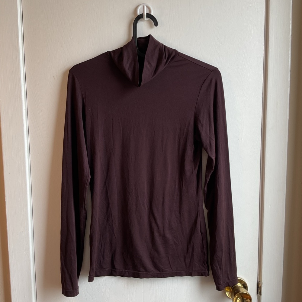 Dark Brown Long Sleeve Top